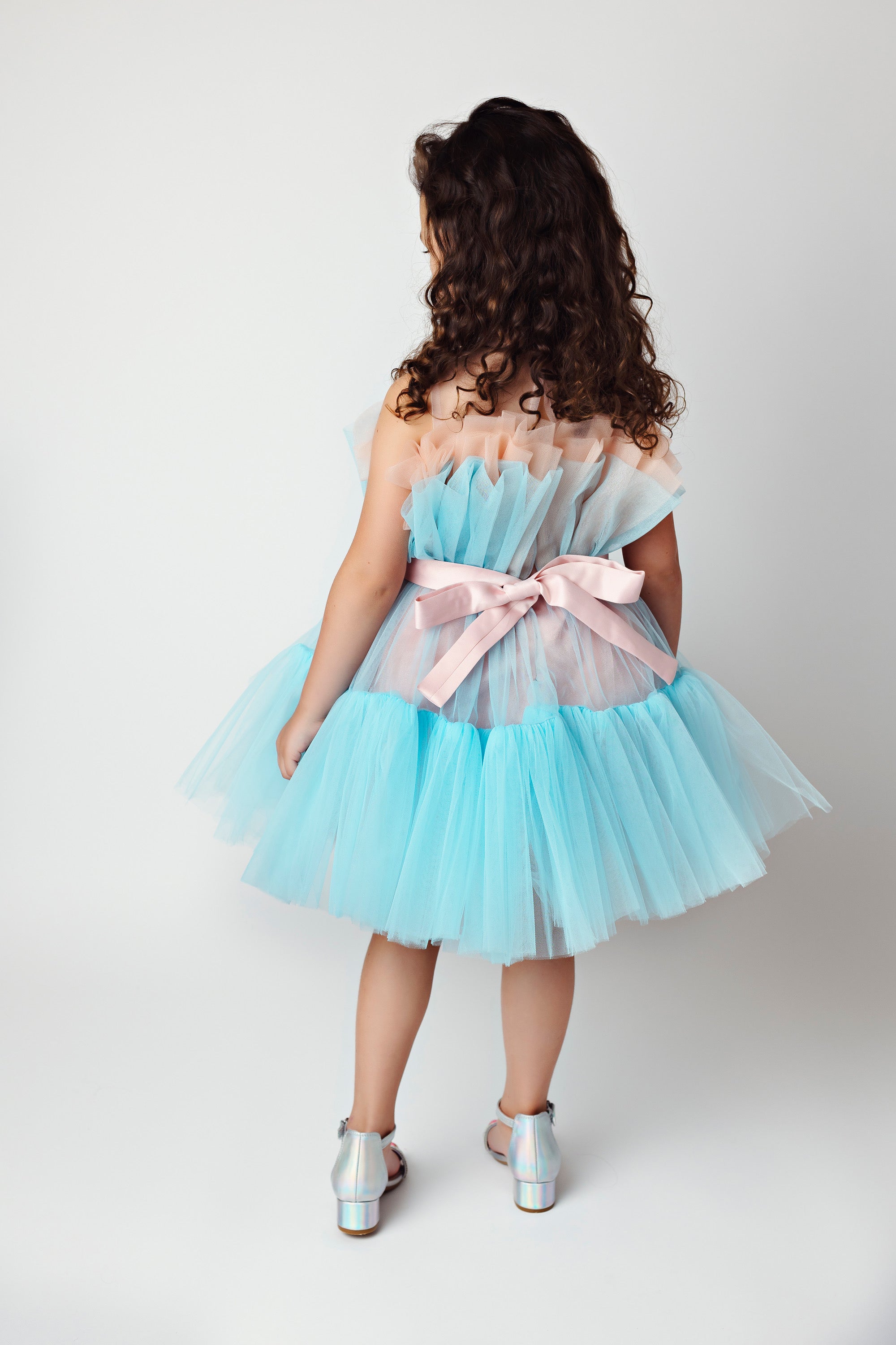 Mint Green and Pink Tulle Dress