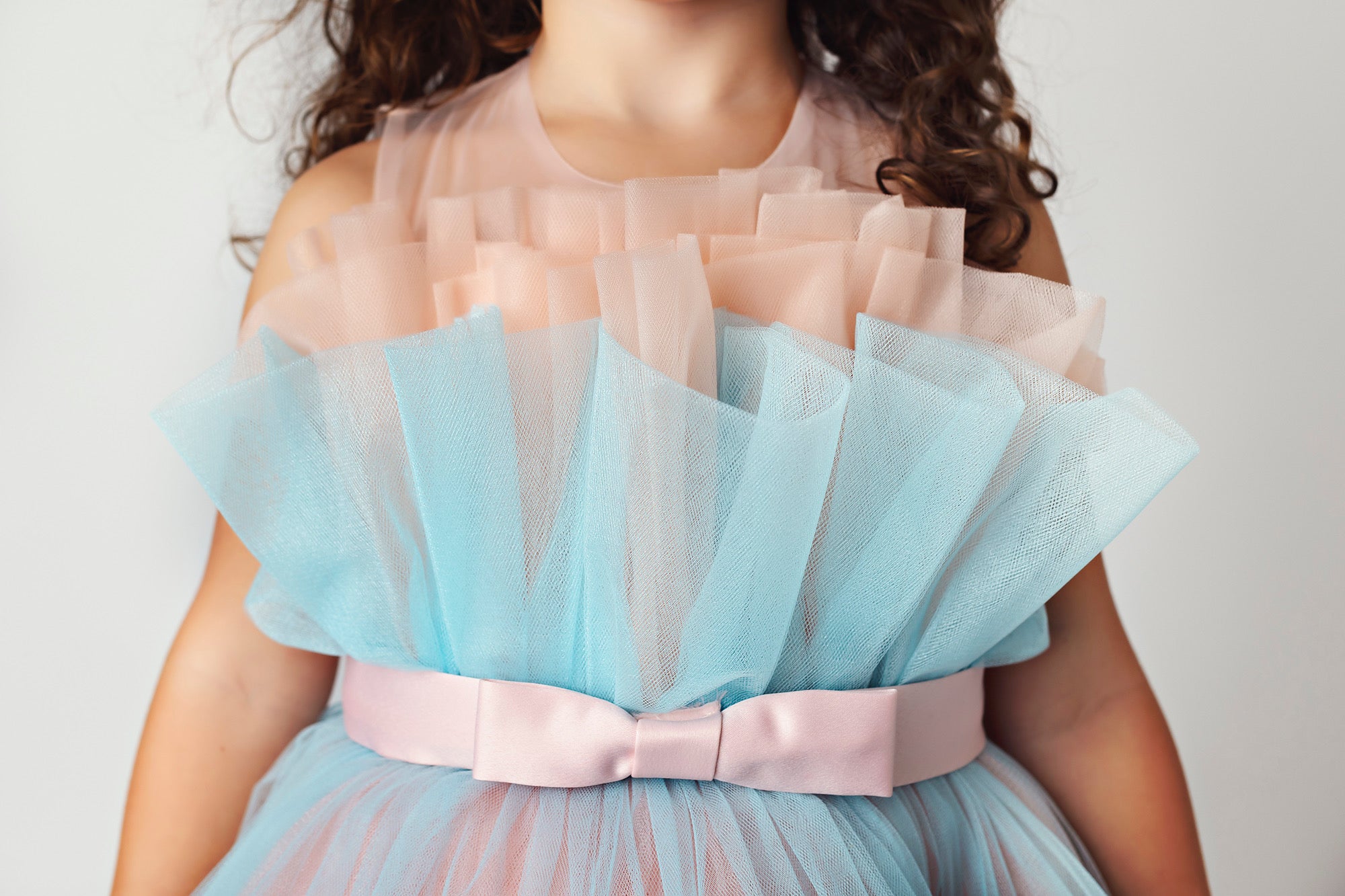 Mint Green and Pink Tulle Dress